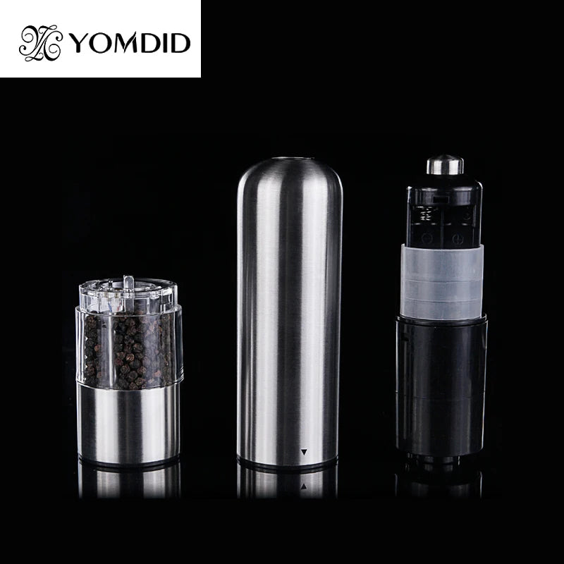 Stainless Steel Electric Salt Pepper Mill Spice Grinder Muller Kitchen Tool