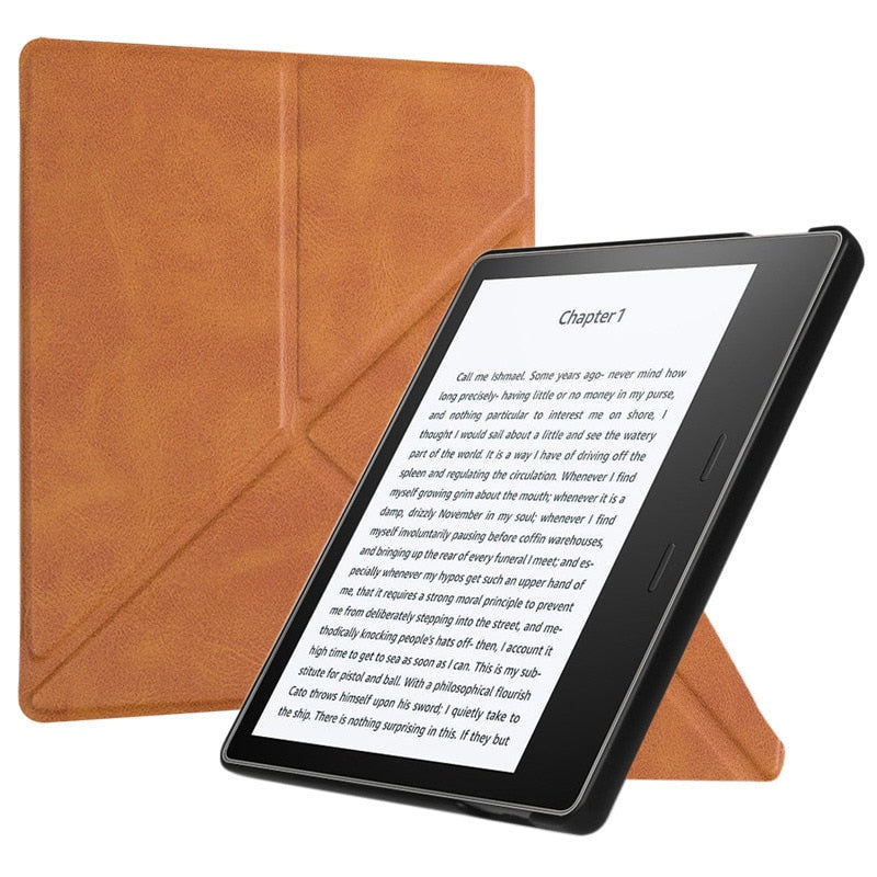 Étui avec support Origami pour Kindle Oasis 9e génération et Kindle Oasis 10e génération - Housse en cuir PU de qualité supérieure avec fonction veille/réveil