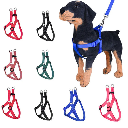 Pet Dog Harness Leash Adjustable Harness Vest Leash Collar Puppy Small Medium Dog Outdoor Strap Belt Walking