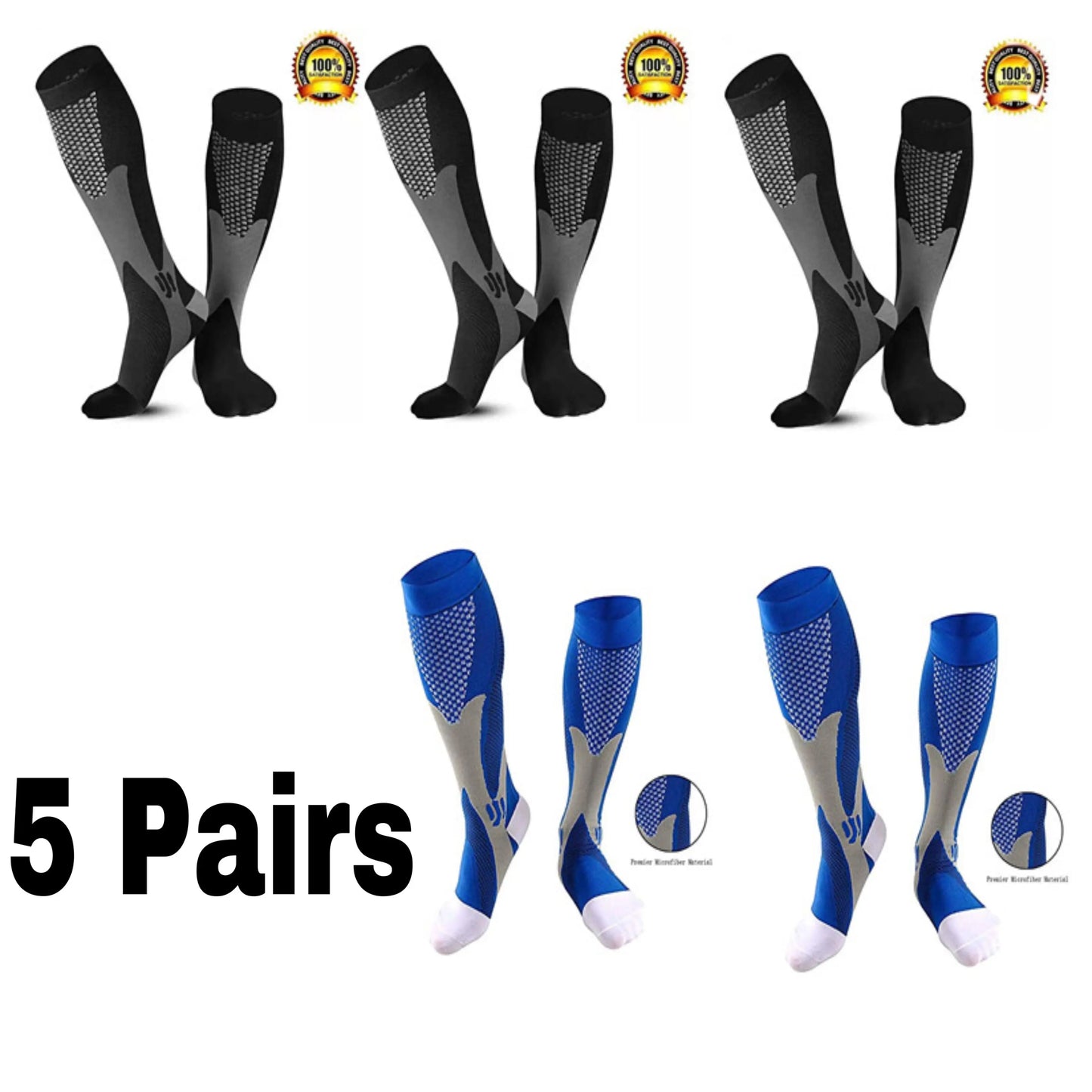 Men's Sports Compression Socks Varicose Veins Cycling Socks Nursing Running Compression Socks Nurse Outdoor Natural Hiking