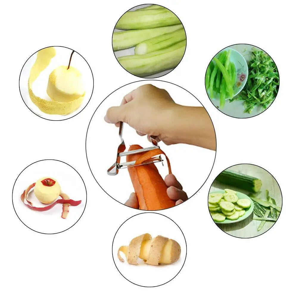 Steel Multi-function Vegetable Peeler Cucumber Carrot Fruit Cutter Julienne Peeler Potato Carrot Grater Kitchen Set