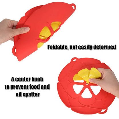 Multifunctional Silicone Lid Spill Stopper Anti Overflow Pot Cover 28.5cm Diameter Kitchen Gadgets Cooking Pot Lids Utensil