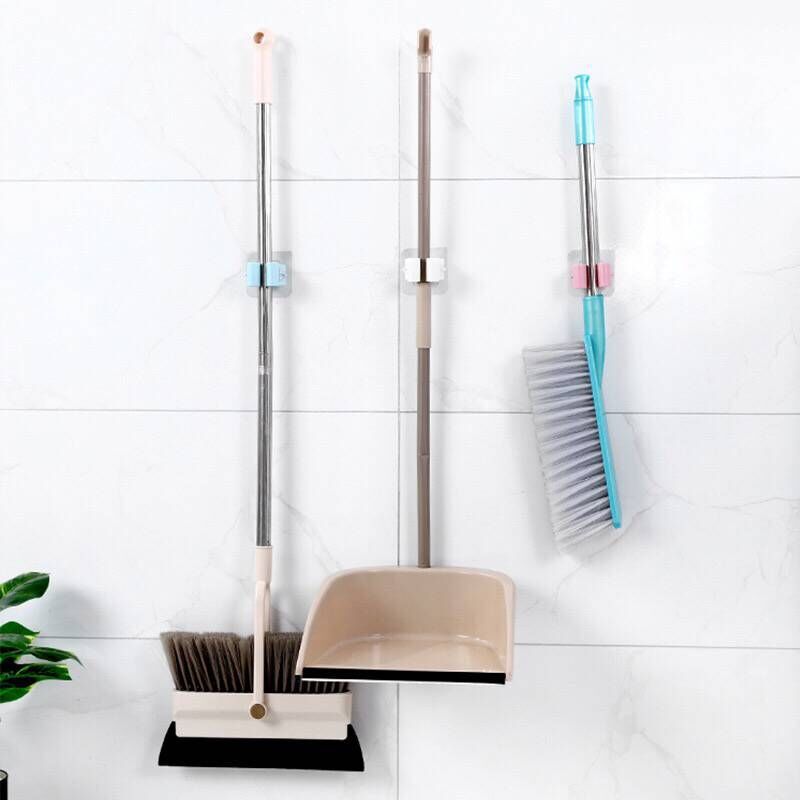 Kitchen Accessories Item Storage Tool Wall Mounted Mop Holder Rack Broom Hanger Bathroom Shelf Organizer KItchen Gadget Supplies