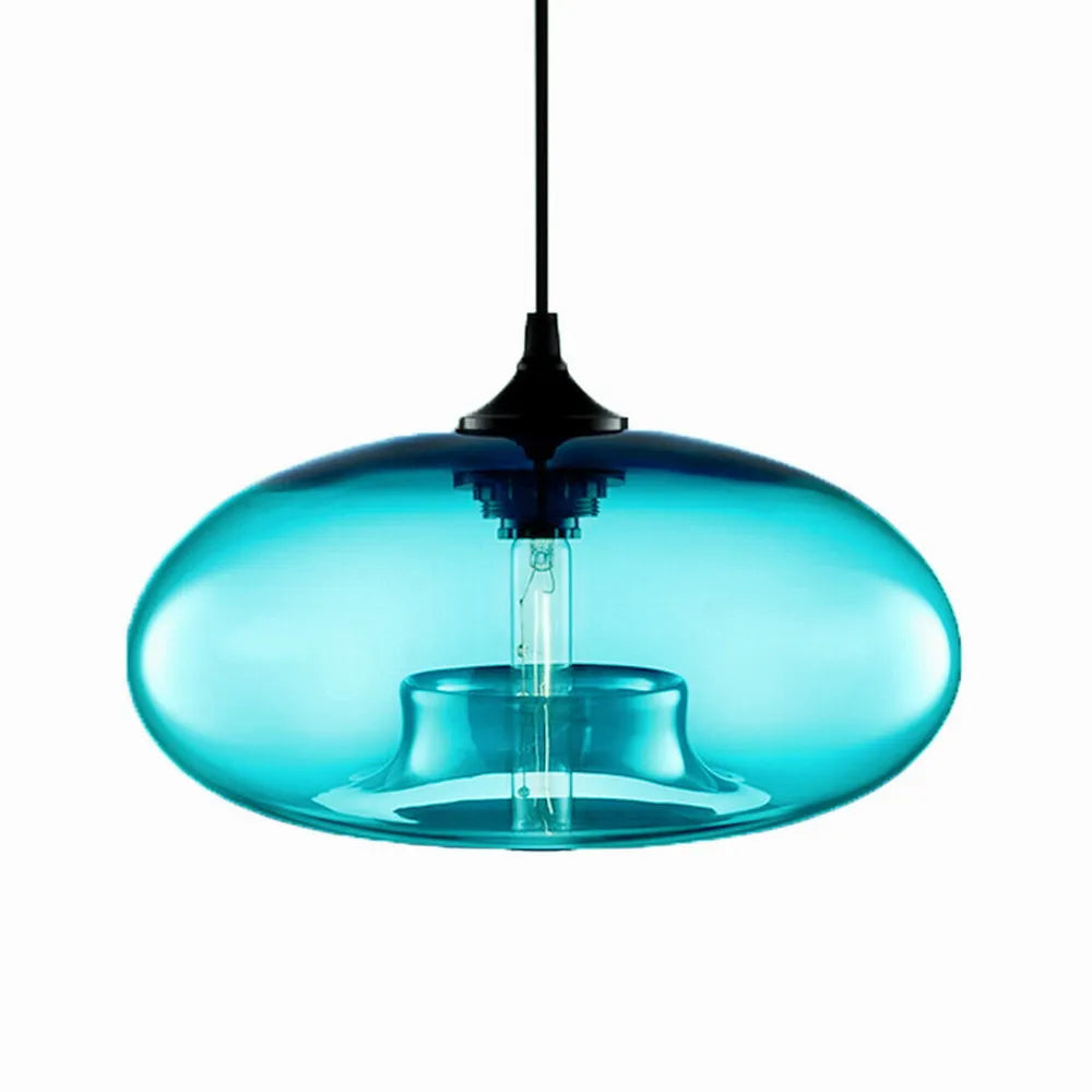 Modern Art deco Hanging colorful glass E27 Pendant Lamp with Lights cord for restaurant living room Kitchen bar cafe
