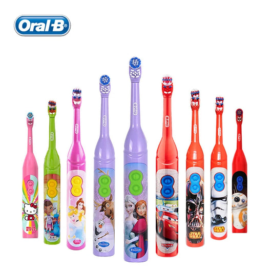 Oral B Electric Toothbrush Kids Rotation Vitality Cartoon Soft  Bristles Battery Powered Tooth Brush for Children Oral Gum Care