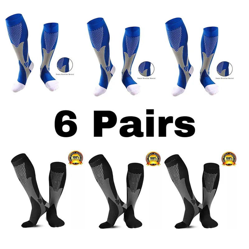 Men's Sports Compression Socks Varicose Veins Cycling Socks Nursing Running Compression Socks Nurse Outdoor Natural Hiking