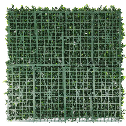 White Flowering Artificial Boxwood Wall 40" x 40" 11SQ FT