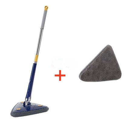 New Iengthened Triangular Mop 360-Degree Telescopic Rotatable Adjustable Floor Cleaning Mop Absorbent Wet And Dry Dual-use Clean