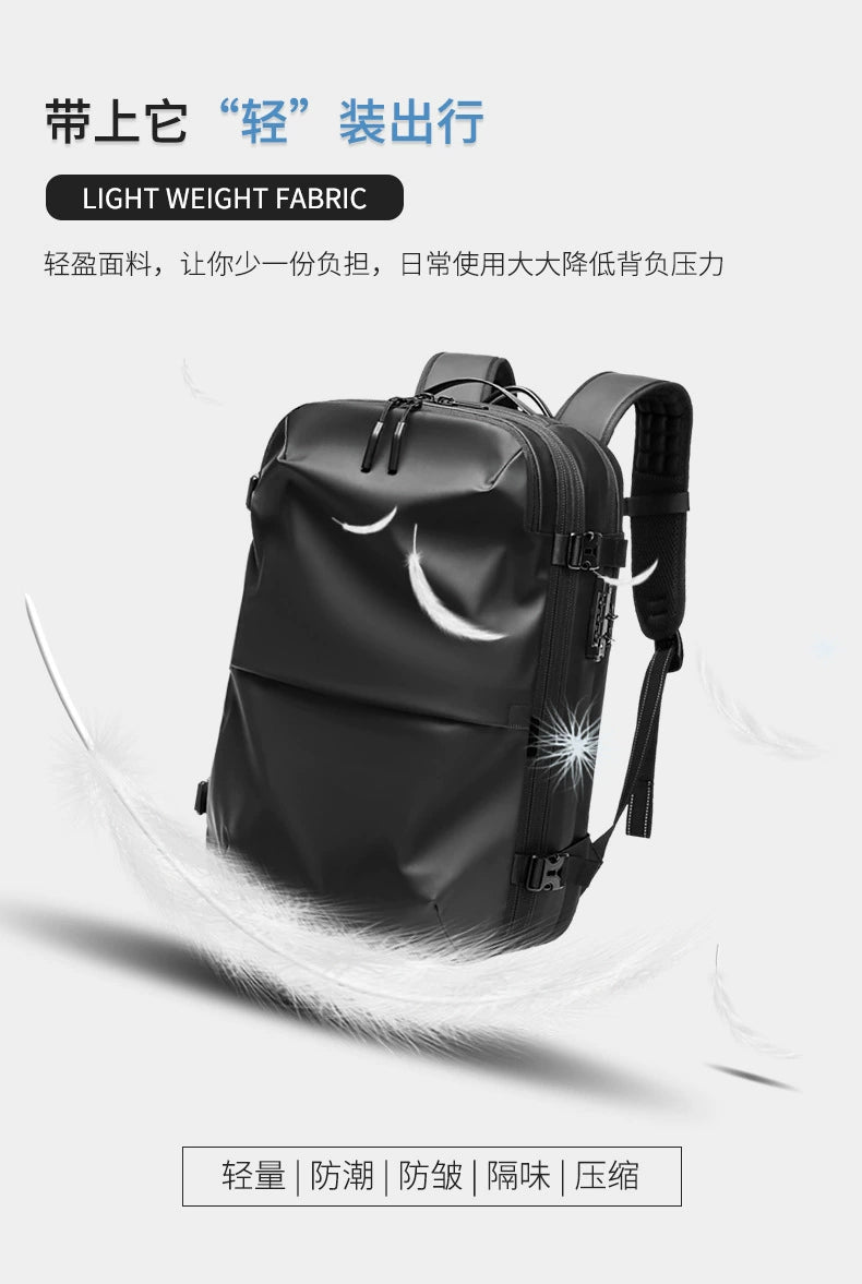 Backpack Men Multifunctional Travel Bag Vacuum Waterproof Business Trip Business New Computer Backpack Large Capacity TPU