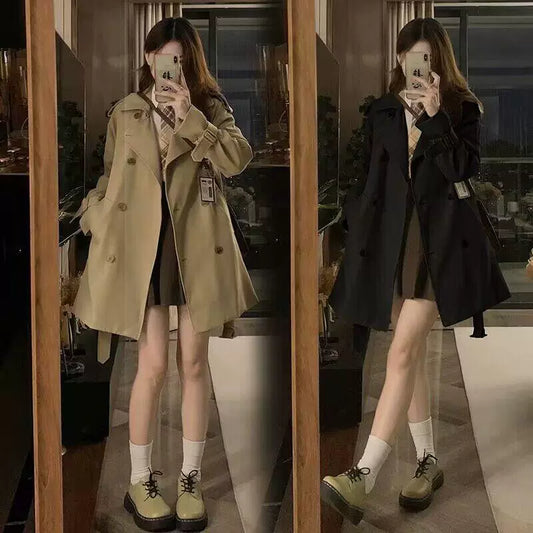 Women's Clothing Plus Size Ladies plus Size Slimming Slim Fit Loose Trench Coat