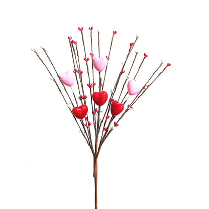 Small Twig Cutting Beads Heart-shaped Furnishings Living Room Decoration