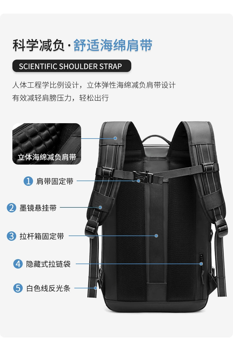 Backpack Men Multifunctional Travel Bag Vacuum Waterproof Business Trip Business New Computer Backpack Large Capacity TPU