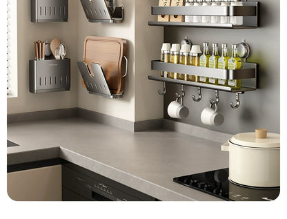 Punch-Free Suction Rack Wall-Mounted For Home Kitchen