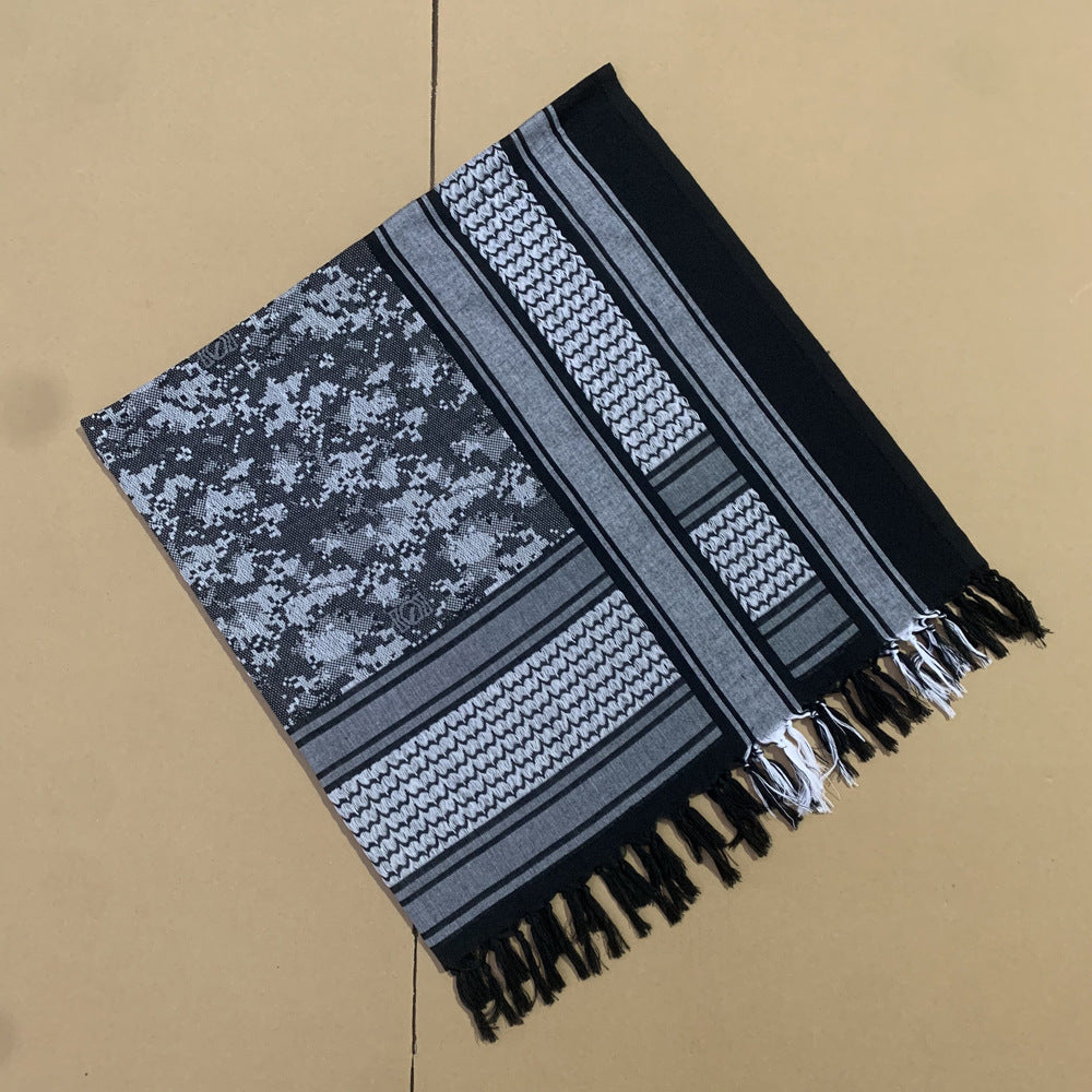 Special Forces Free Variety Of Turban Jacquard Scarf Thickened Outdoor Arabian Square Scarf Magic Outdoor Scarf Shawl