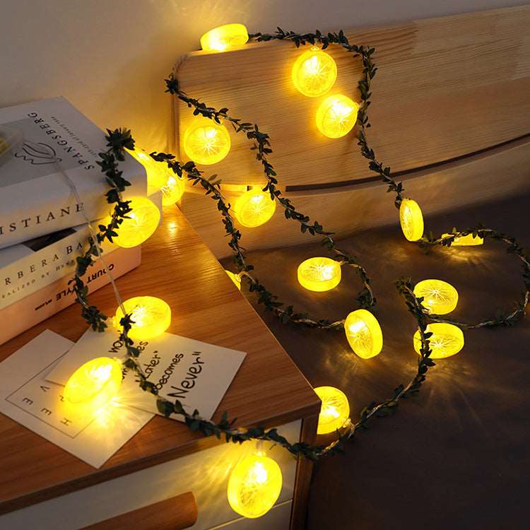 Led Rattan Lighting Chain Rose Leaf Copper Wire Diy Garland