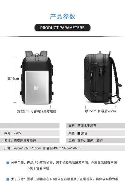 Backpack Men Multifunctional Travel Bag Vacuum Waterproof Business Trip Business New Computer Backpack Large Capacity TPU