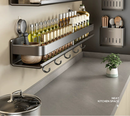 Punch-Free Suction Rack Wall-Mounted For Home Kitchen