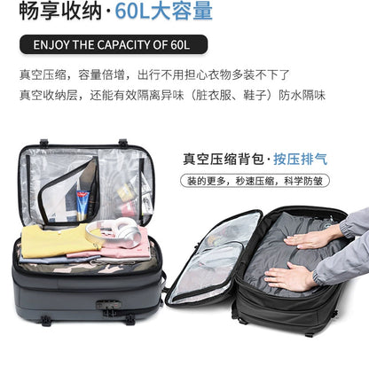 Backpack Men Multifunctional Travel Bag Vacuum Waterproof Business Trip Business New Computer Backpack Large Capacity TPU