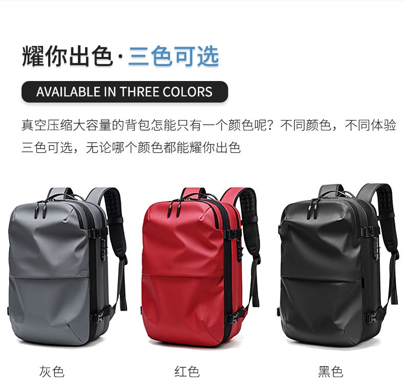 Backpack Men Multifunctional Travel Bag Vacuum Waterproof Business Trip Business New Computer Backpack Large Capacity TPU