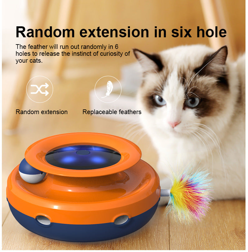 Fun Cat Supplies Toy Electric Self Hi Feather Cat Toy