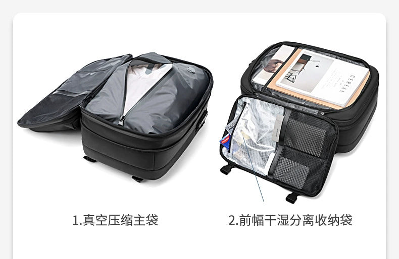 Backpack Men Multifunctional Travel Bag Vacuum Waterproof Business Trip Business New Computer Backpack Large Capacity TPU