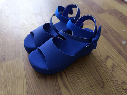 Plus Size Suede Wedge Peep Toe Sandals For Women