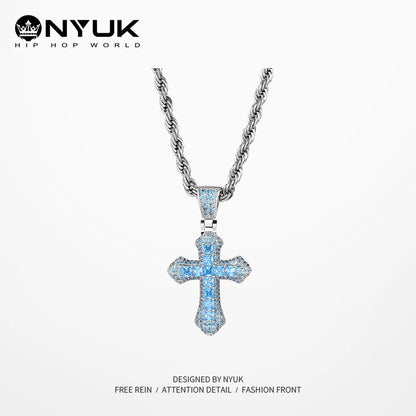 Nyuk Full Zircon Titanium Steel Pendant Geng Ghost Men Necklace