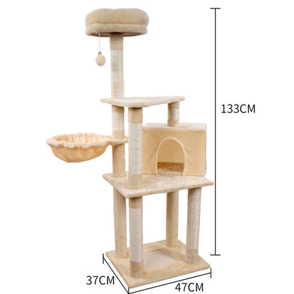 Multi-layer Jumping Platform Wooden Cat Toy Chamfer