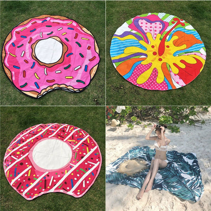 Ultra-Light Beach Towel Beach Mat Anchor Background Cloth Tapestry round Rectangular Veils Sunscreen Polyester Shawl Scarf