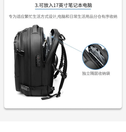 Backpack Men Multifunctional Travel Bag Vacuum Waterproof Business Trip Business New Computer Backpack Large Capacity TPU