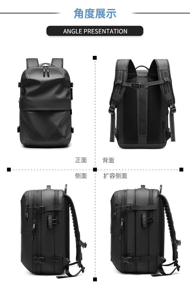 Backpack Men Multifunctional Travel Bag Vacuum Waterproof Business Trip Business New Computer Backpack Large Capacity TPU