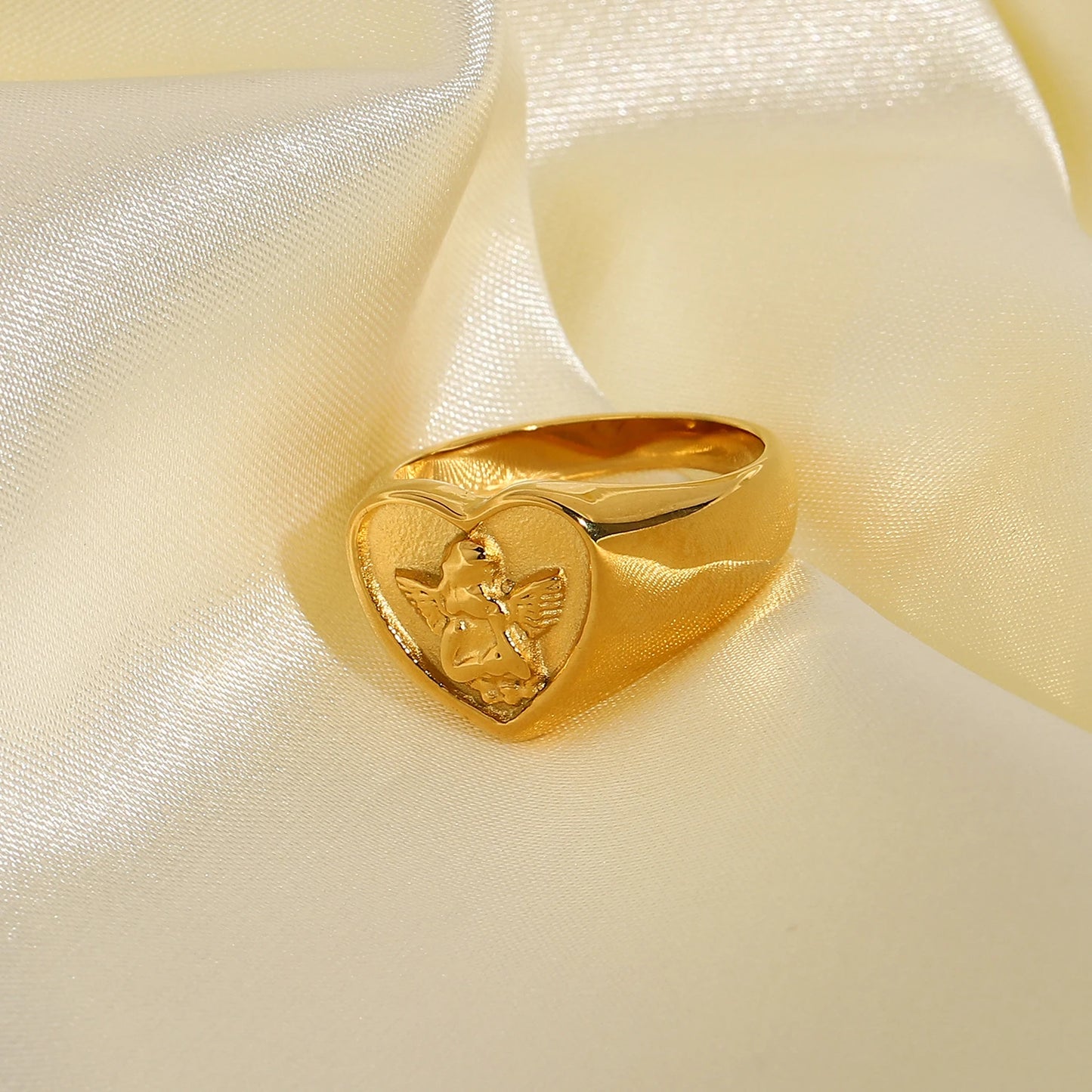 Heart-shaped Angel Rings for Women