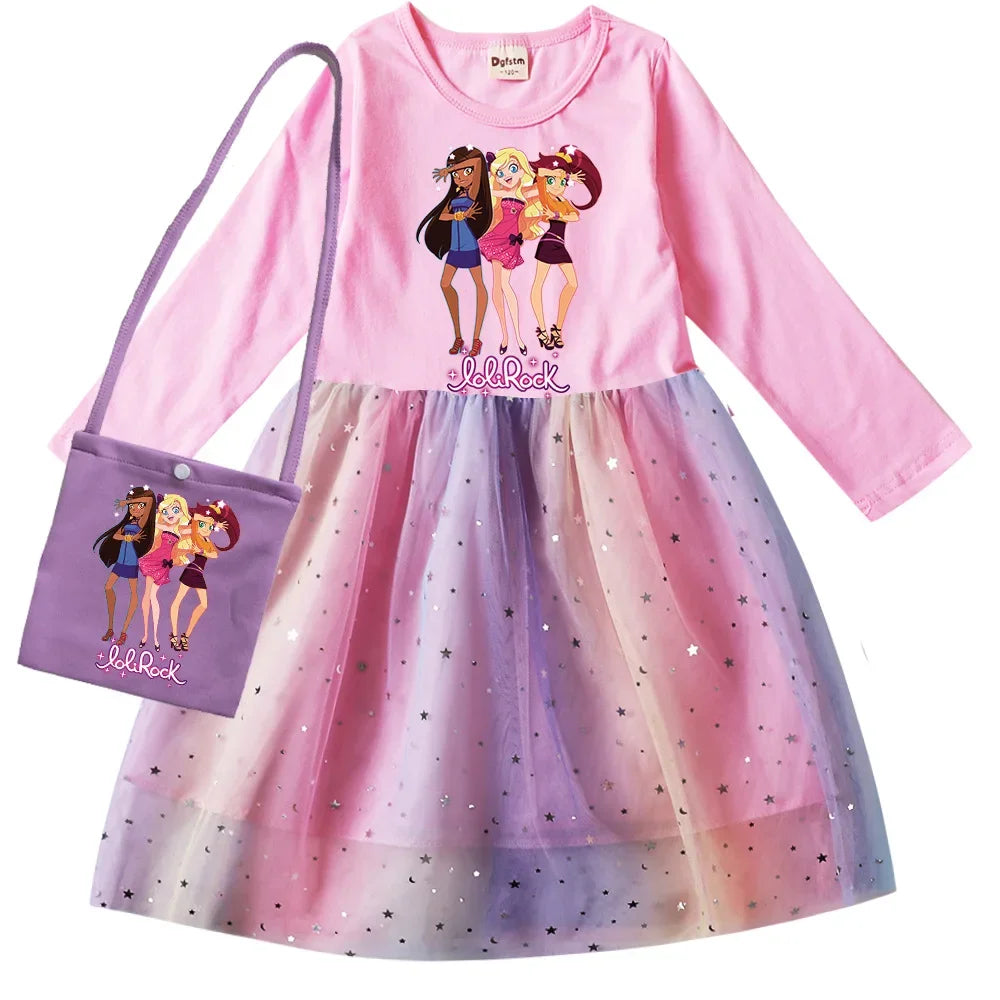 Rock Loli Girls Dresses LoliRock Clothes Winter Long Sleeve Princess Dress Children Christmas Birthday Party Costumes for Kids