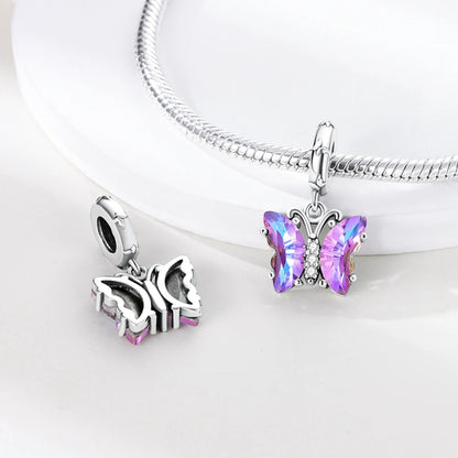 Volayer 925 Sterling Silver Beads Butterfly Magician Love Hourglass Daisy Christmas Doll Charms fit Original Pandora Bracelets