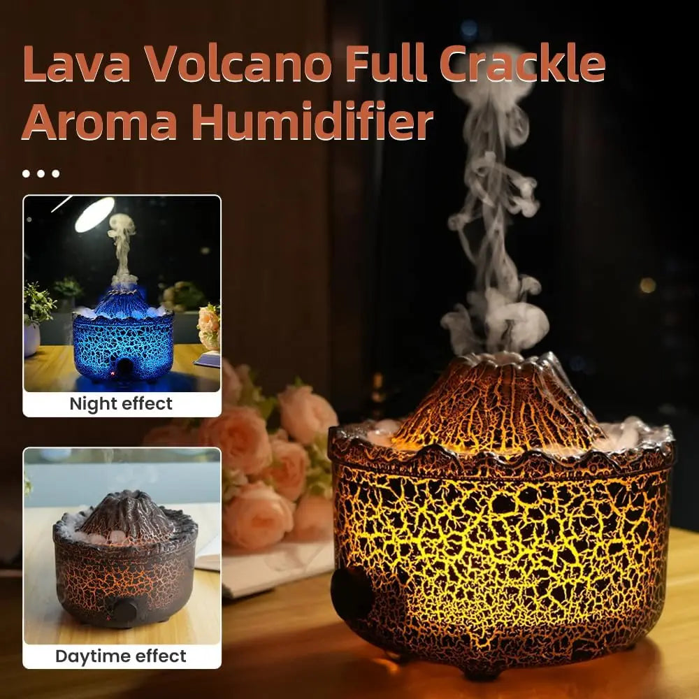 Volcano Aromatherapy Air Humidifiers Diffusers,560ml Essential Oils Diffuser for Home,ultrasonic Air Humidifiers with LED Light