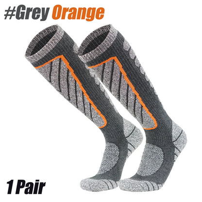 1Pair Ski Socks Merino Wool Thermal Knee High Winter Snowboard Sport Socks Men Women, Hunting