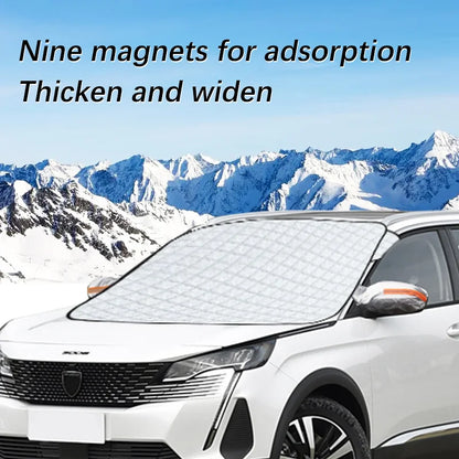 Magnetic Car Windshield Snow Cover Winter Ice-Frost Guard Sun Shade Protector For Peugeot 5008 2017-2024 Exterior Accessories