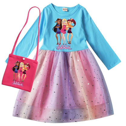 Rock Loli Girls Dresses LoliRock Clothes Winter Long Sleeve Princess Dress Children Christmas Birthday Party Costumes for Kids