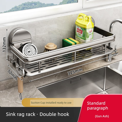 Punch-Free Storage Rack Wall-Mounted Tool Kitchen