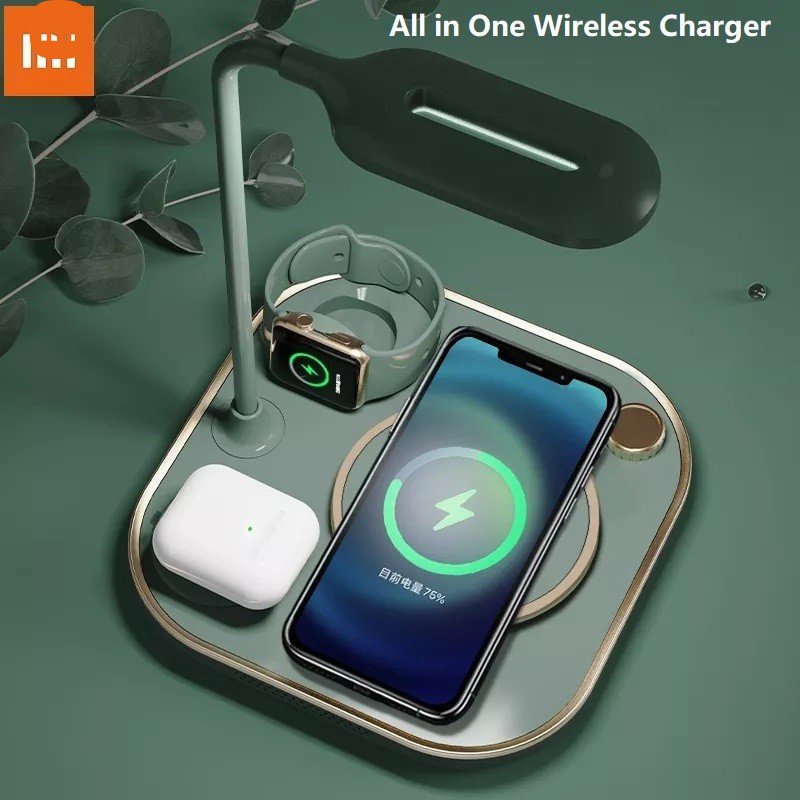 New Xiaomi Mijia All in One 15W Super Fast Wireless Charger Adjustable Lamp For Apple iWatch Airpods Huawei Samsung iPhone