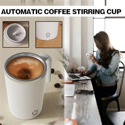 1pc Self Stirring Mug Electric Magnetic Mixing Cup Rechargeable Auto Rotating Stirring Mug Coffee Milk Cup Home Office Travel