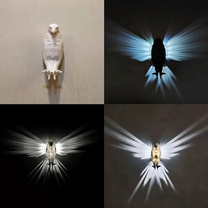 Modern Home Decoration Projector Wall Lamp 3D Print Resin Creative Anime Sconce Light Owl Eagle Corridor Atmosphere Night Lustre