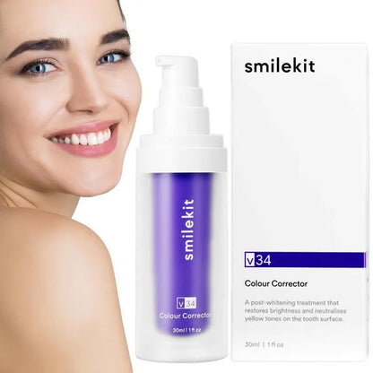 Smile Kit Purple Toothpaste Tooth Withening  Cleansing Mousse Refreshes Breath Smoke Stains Removal Yellow Dental Oral Care 30ml