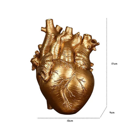 Heart-Shaped European Resin Vase