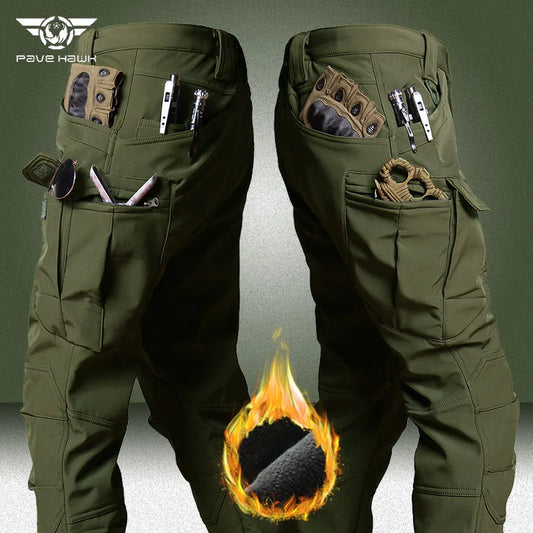 Wasserdichte Taktische Hosen Männer Military Shark Haut Soft Shell Fleece Hosen Im Freien Wasserdichte Armee Tragen-beständig Cargo Hose