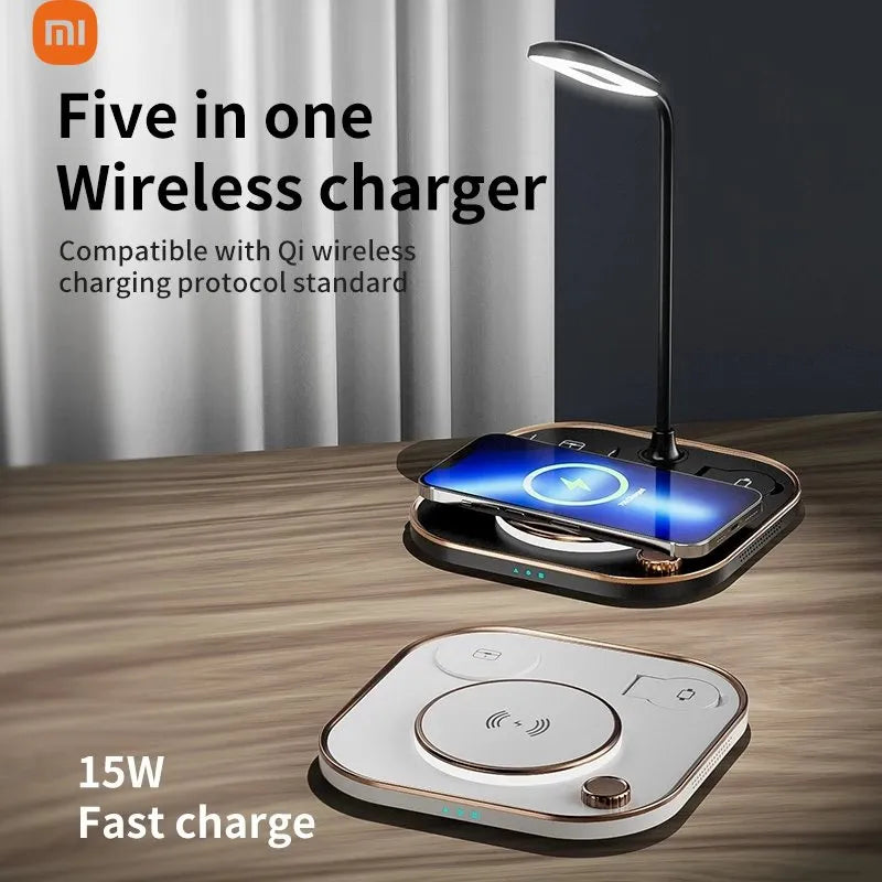 New Xiaomi Mijia All in One 15W Super Fast Wireless Charger Adjustable Lamp For Apple iWatch Airpods Huawei Samsung iPhone