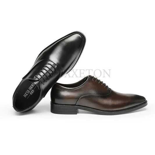 High Quality Handmade Oxford Dress Shoes Men Genuine Cow Leather Suit Shoes Footwear Wedding Formal Italian Shoes