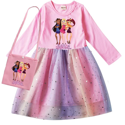 Rock Loli Girls Dresses LoliRock Clothes Winter Long Sleeve Princess Dress Children Christmas Birthday Party Costumes for Kids