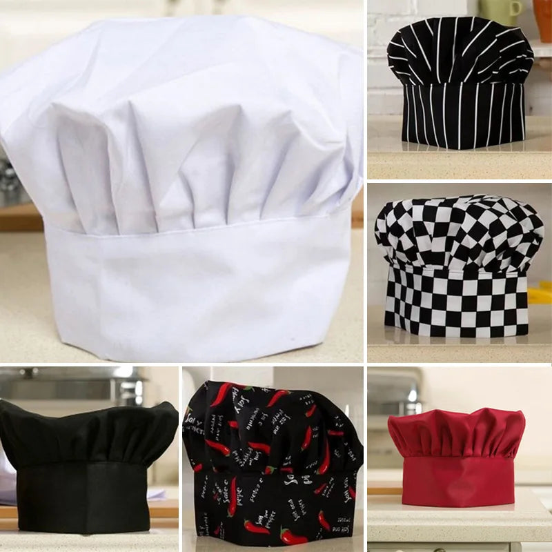 Hot Chef Kitchen Hat Unisex Men Women Chef Waiter Uniform Cap Cooking Bakery BBQ Grill Restaurant Cook Work Hat Chef Cap Hat