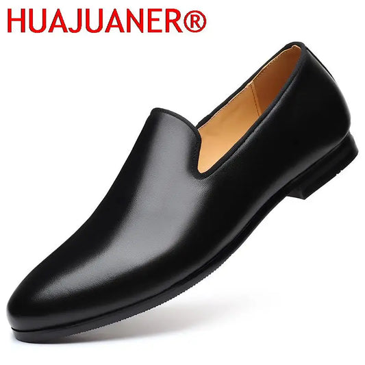 Man Party Wedding Driving Moccasins Footwear Genuine Leather Men Loafers Dress Shoes Slip On Male Shoes Casual Shoes